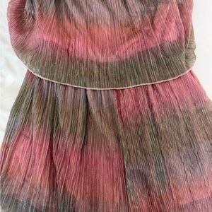 Wild Honey Pink and Silver Pleated Dress